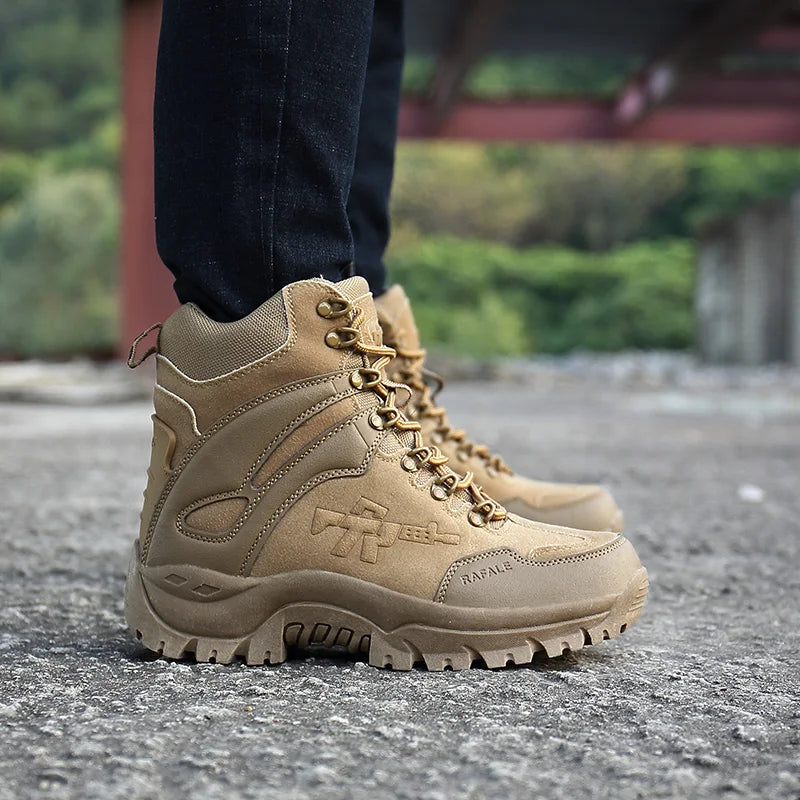 Men's outdoor combat boots four seasons breathable light anti slip hiking jungle professional protective tactics training boots