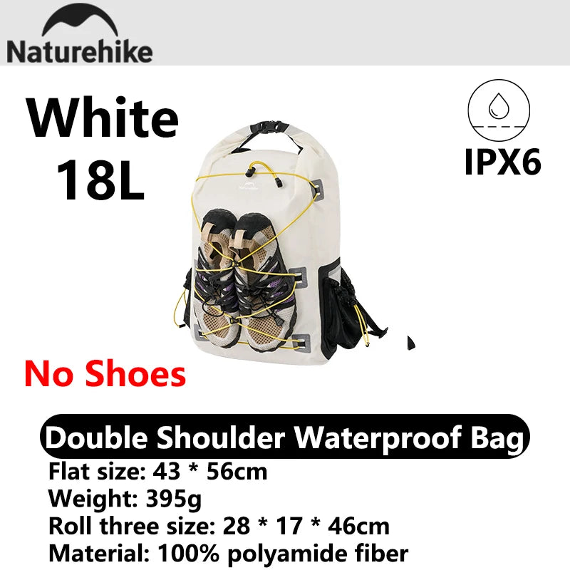 Naturehike 2026 Far Mountain 18/25L Lightweight IPX6 Waterproof Bag Outdoor Portable Breathable Camping Water Sports Backpack