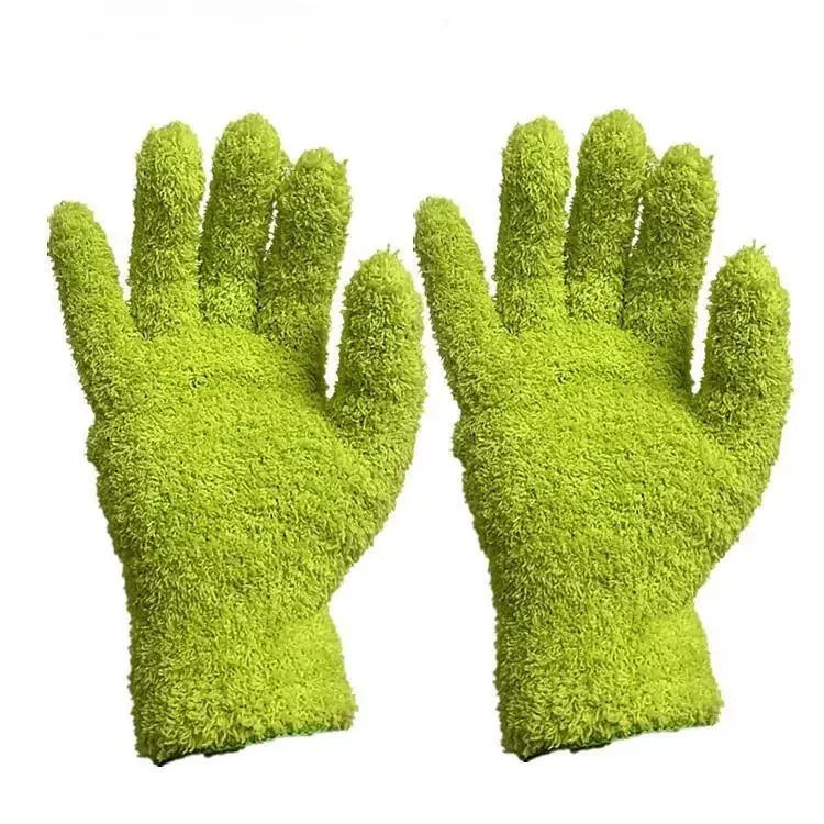 1Pair Cleaning Gloves with Built‑in Gap Brush, Reusable Hand‑Washable for Car Glass, Plants, Sunshade & Household Outdoor Use