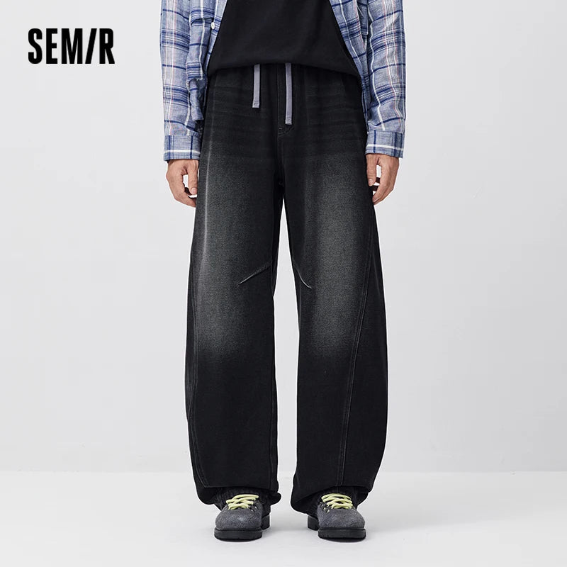 ខោខូវប៊យ Semir សម្រាប់បុរស រលុង ជើងកោង អាចស្លៀកបានច្រើនយ៉ាង រដូវរងាថ្មី ឆ្នាំ២០២៦ ស្លៀកប្រចាំថ្ងៃ ស្ទីលទីក្រុង ធម្មតា អាកាសធាតុត្រជាក់ ស្លៀកជាស្រទាប់ៗ