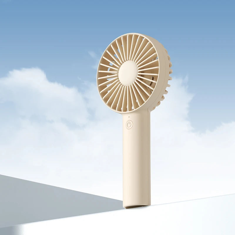 JISULIFE USB Mini Strong Wind Handheld Fan Portable and Quiet Rechargeable Hand Fan for Student Office Small Pocket Cooling Fans