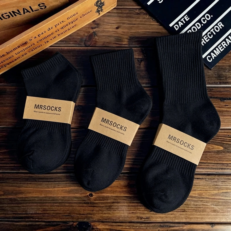Unisex Pure Cotton Ankle Socks Black White Solid Color Spring Summer All‑Season Sports Short Socks For Men Women Couples Student