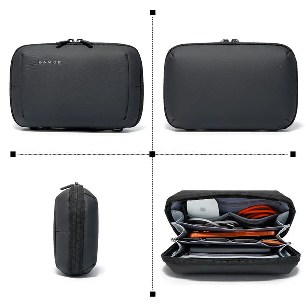BANGE Large Capacity Travel Electronics Accessories Organizer for iPhone, Cable Storage Portable Power Bank Charger Camera Bag