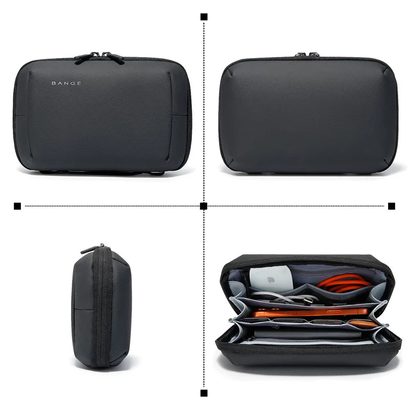 BANGE Large Capacity Travel Electronics Accessories Organizer for iPhone, Cable Storage Portable Power Bank Charger Camera Bag