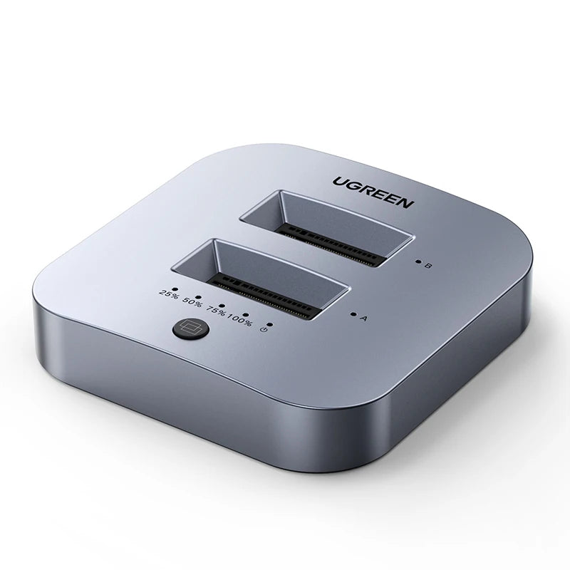 NEW！UGREEN USB 3.2 20Gbps M.2 SSD Docking Station Dual-Bay for M.2 NVMe SSD Disk Case HDD Box Dock Supports 4TB Storage