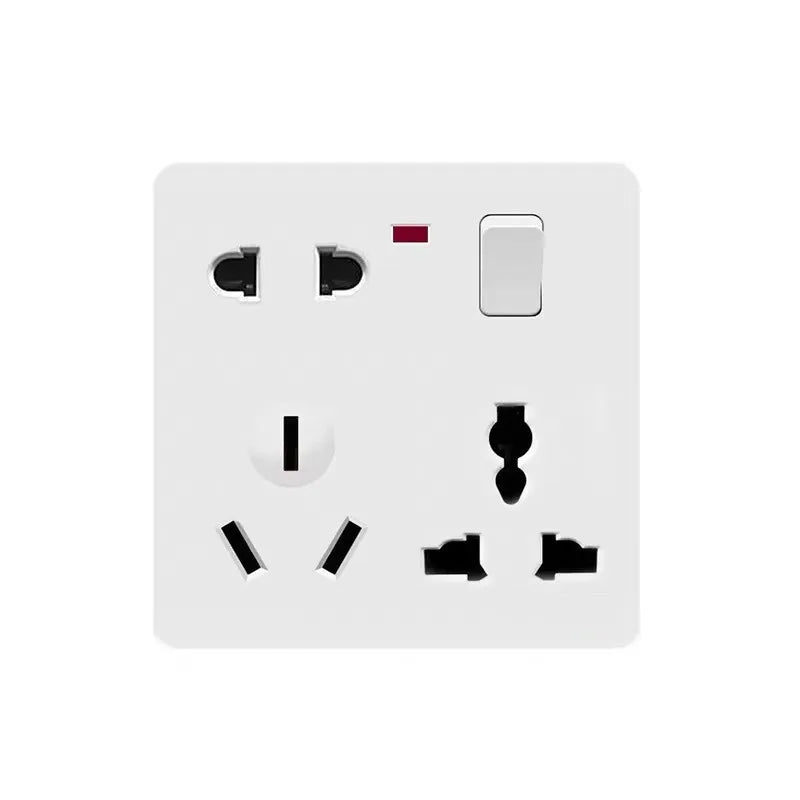 DepoGuye EU standard universal socket, on/off control, 110V-250V 86mm * 86mm, Russian  Spanish wall socket kitchen power socket