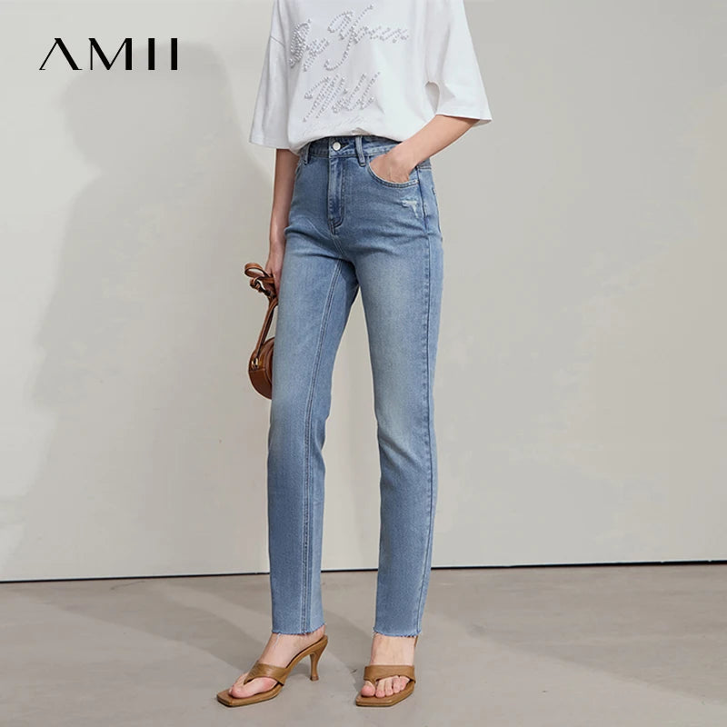 ខោខូវប៊យ Amii ថ្មីសម្រាប់រដូវក្តៅ ខោខូវប៊យវែងសម្រាប់នារី ខោខូវប៊យស្តើង ខោខូវប៊យស្តើង 12552004