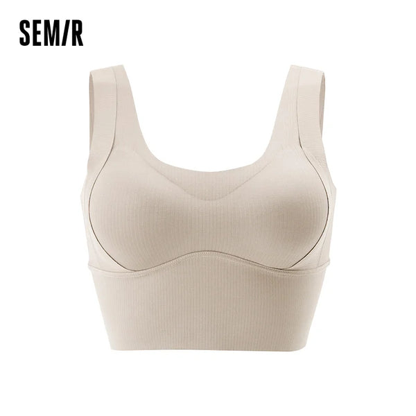 អាវទ្រនាប់ Semir សម្រាប់នារី រាងស្លីម លាតសន្ធឹង ឆ្នាំ២០២៦ រដូវស្លឹកឈើជ្រុះ ទន់ សម ស្រទាប់មូលដ្ឋាន ដៃខ្លី អាវធម្មតា