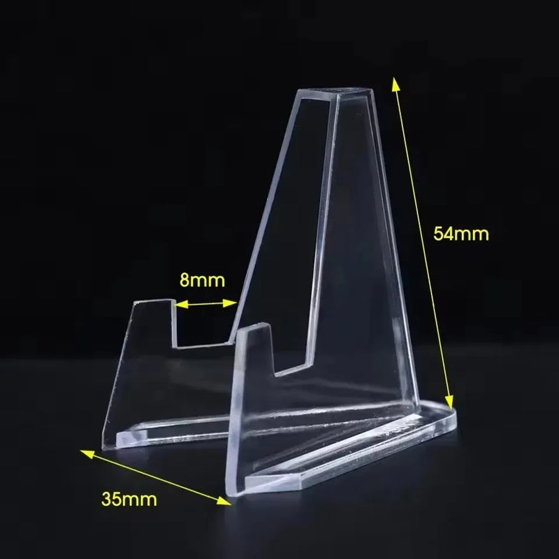 1-30PCS Clear Acrylic Coin Display Stand Holders Small Easel Rack for Trading Cards Kpop Idol Card Organizer Support
