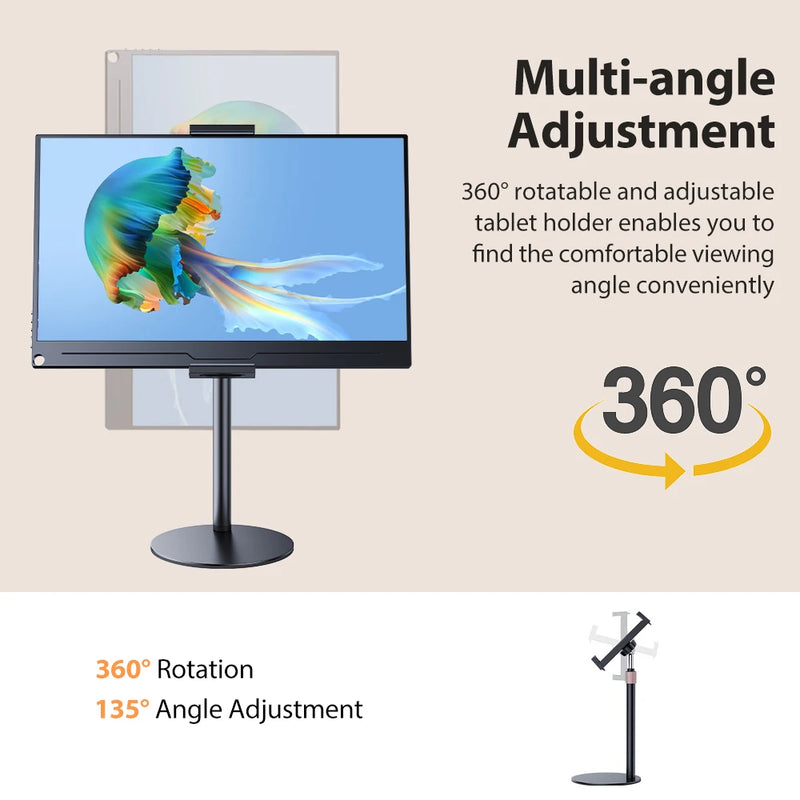 UPERFECT UStand D6 Portable Monitor Stand For 13.3inch-17.3inch Tablet Monitor Stand Holder Heavy Duty Wider Base With 4.7’’-17