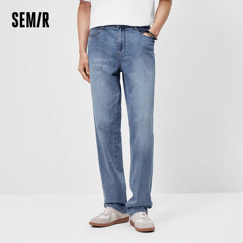 Semir Men Jeans Vintage 2026 Washed Stretch Straight Urban Casual Everyday Style Soft Comfortable Daily Wear Trendy Versatile