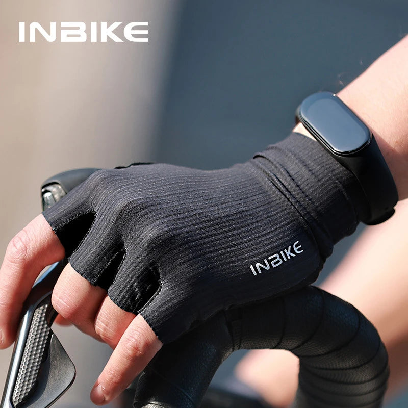 INBIKE Cycling Gloves Half Finger Road Bike Riding Gloves Shock Absorption MTB Professional Biker Gloves For Cycling Accessories