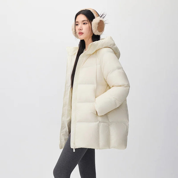អាវក្រៅ Semir សម្រាប់នារី ការពារទឹក ការពារខ្យល់ កម្ដៅ ប្រឆាំងឋិតិវន្ត ៩០ ភាគរយ អាវក្រៅឆ្នាំ ២០២៦ សម្រាប់ពាក់ប្រចាំថ្ងៃរដូវរងាថ្មី
