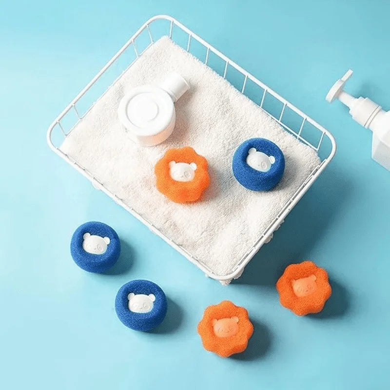 4pcs Reusable Pet Hair Cleaning Balls,Removes Lint And Hair Buildup,for Washing Machines And Dryers,Laundry Room Essential.