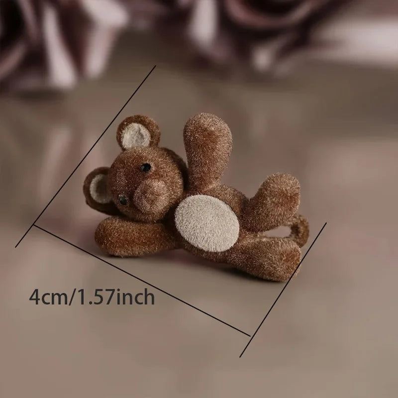 1pc Cute Waving Little Bear Side Clip, Delicate And Compact Hairpin for Bangs And Side Hair, Duckbill Clip, Hairpin Acces