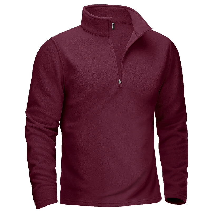 TACVASEN Turtleneck Fleece Sweatshirts Thermal Quarter-Zip Lightweight Pullovers Casual Warm Breathable Hiking Golf Sweaters
