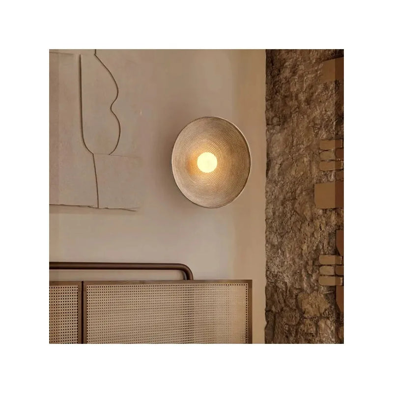 JOYINLED Round Wall Lamp Retro Loft Living Room Bedroom Ceiling Light Home Decoration Glass Resin Corridor Aisle Wall Lights