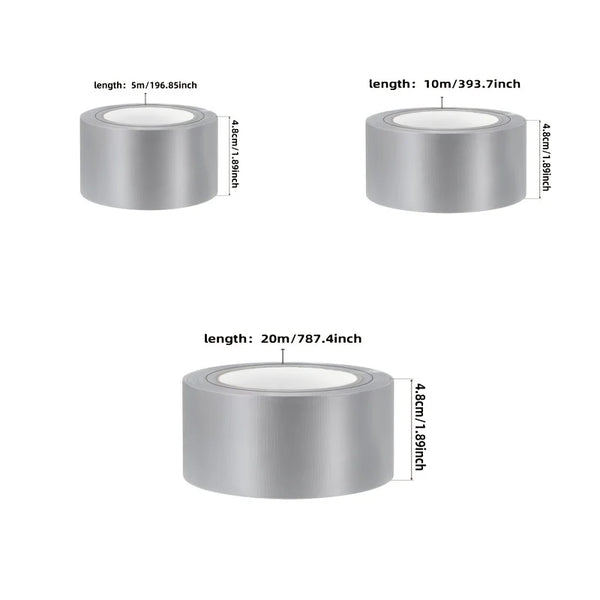Heavy-duty Silvery Pipeline Tape,Easy to Tear,Strong Adhesive,for Tent,Pipeline Repair,Length 196.85inch,393.70inch,787.40icnh