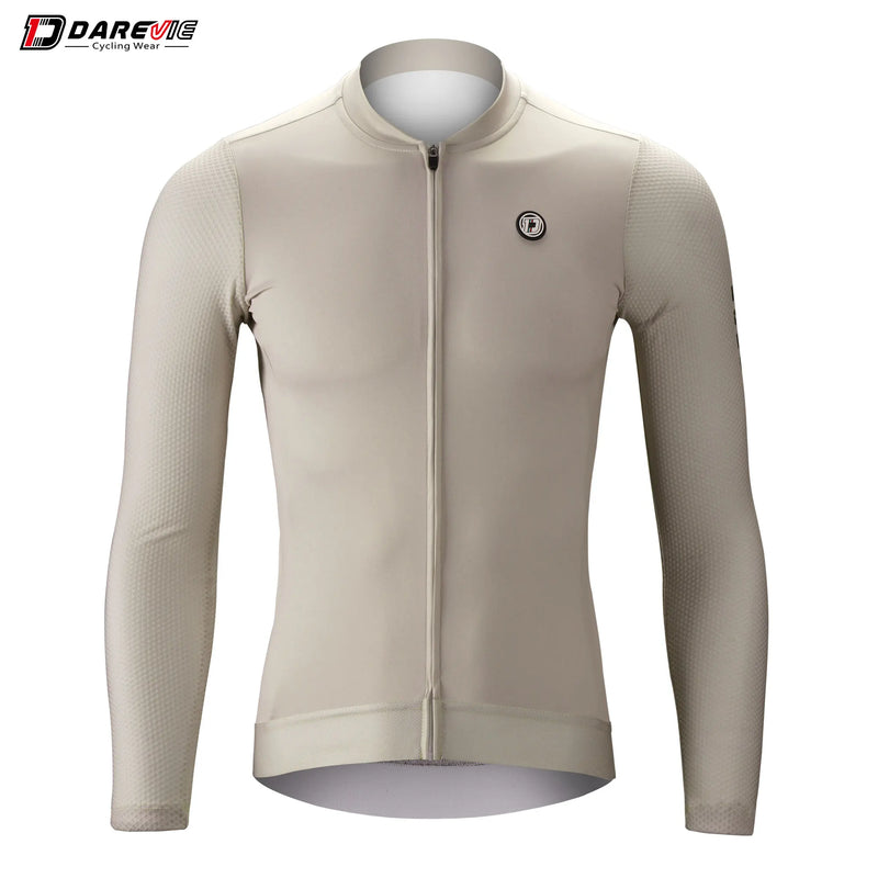 អាវយឺតជិះកង់ DAREVIE ដៃវែង Pro Aero ទំហំតូច 3D Bubble Mesh អាវយឺតជិះកង់បុរសស្ត្រីអាចដកដង្ហើមបានសម្រាប់បុរសជិះកង់ Maillot