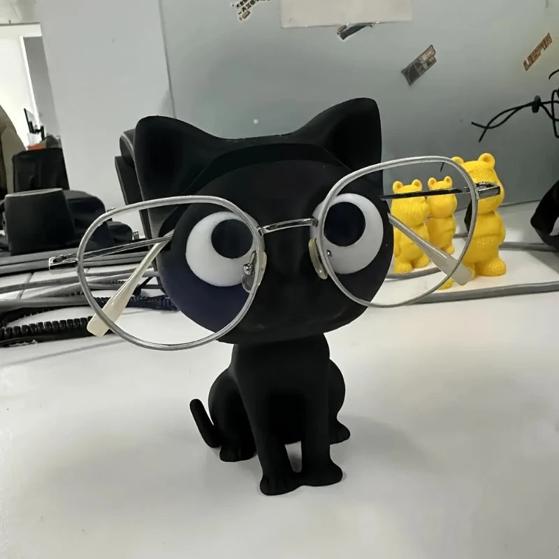 1/2Pcs 3D Printed Cat Glasses Holder -Cute Plastic Desk Organizer with Glasses Stand, Display Ornament & Glasses Storage Rack.