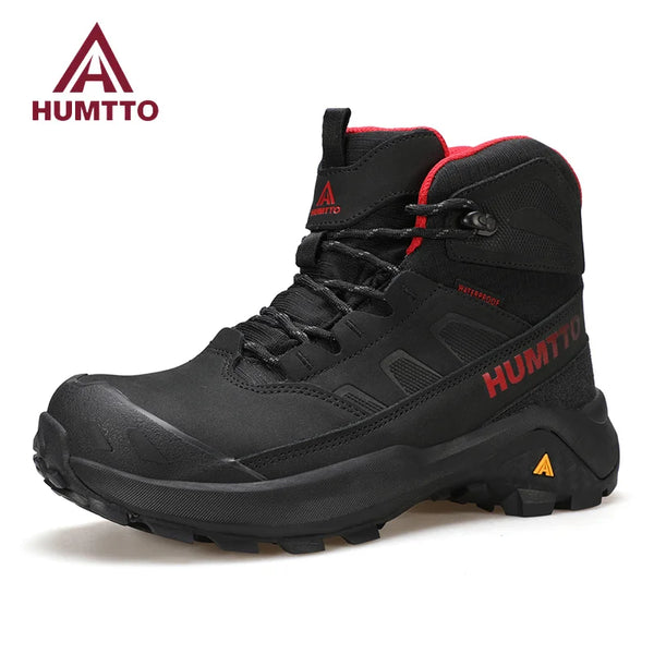 HUMTTO Hiking Boots for Women Leather Non-slip Women's Sports Shoes Winter Outdoor Mountain Sneakers Breathable Trekking Shoes
