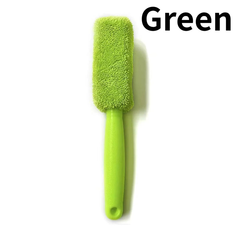 1pc Microfiber Car Tire Brush With Long Handle, Car Wheel Hub Brush,Car Maintenance, Cleaning Supplies.for Cars, motorcycles.