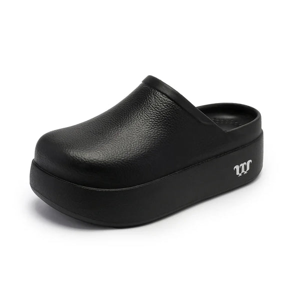 Summer Slides Thick Soles Bottom Platform Slippers Women Height Increase Slippers Cover Toes Sandals EVA Soft Comfortable