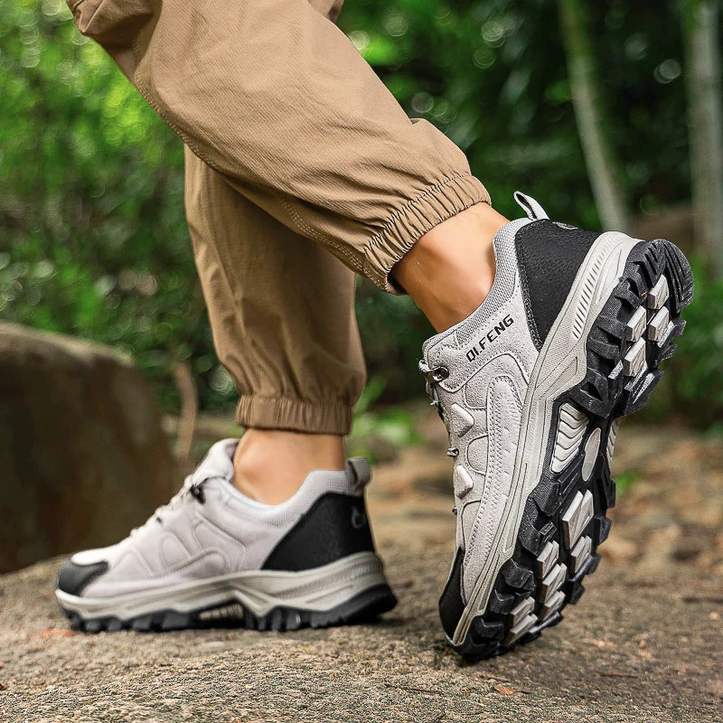 Men's off-road hiking sneakers four season Non-slip comfort outdoor casual walking shoes fashion plus size sports running shoes