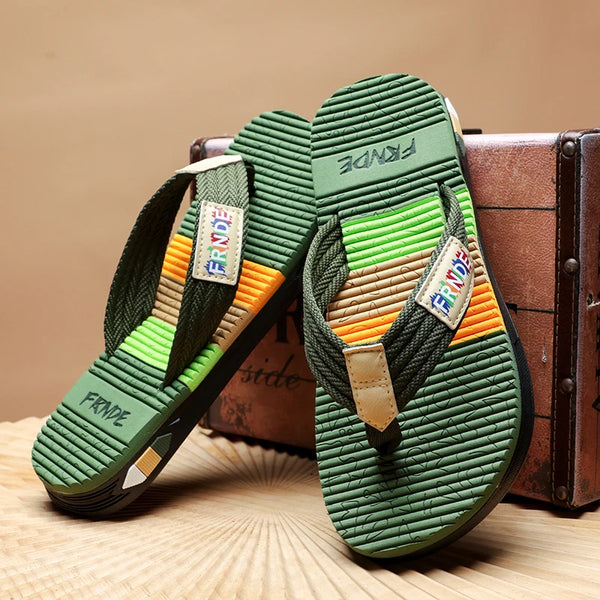 Flip-flops summer new soft-sole anti-slip comfort outdoor beach shoes breathable lightweight men's fashion Joker casual slippers