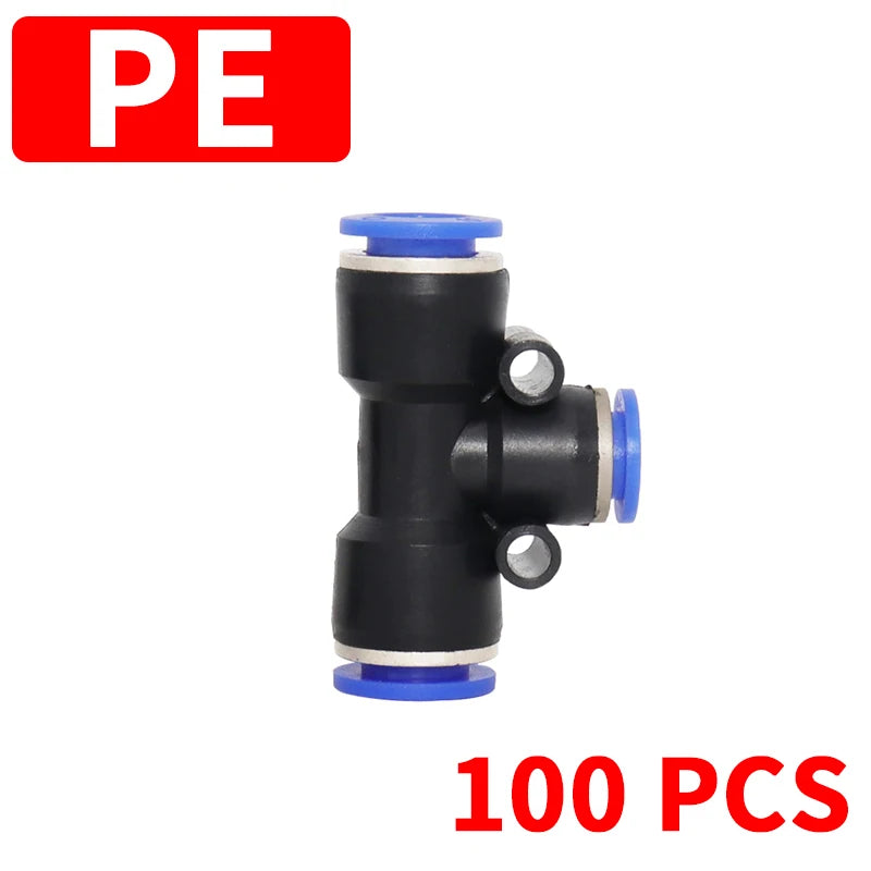 Pneumatic Fitting Pipe Connector Tube Air Quick Fittings Water Push In Hose Plastic 4mm 6mm 8mm 10mm 12mm 14mm PU PE PY PK SA