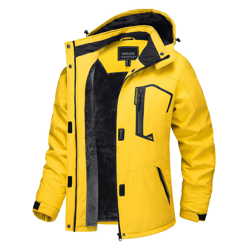 TACVASEN Women Winter Waterproof Ski Parka Jacket Thermal Fleece Windproof Casual Work Jacket Padded Snow Down Coat With Pockets