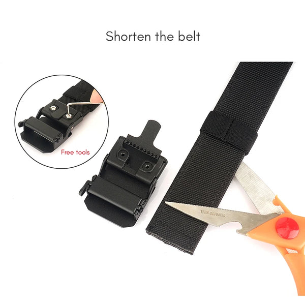 VATLTY 2024 Stiff Tactical Belt for Men Metal Automatic Buckle Military Police Duty Belt 1100D Nylon Gun Belt Casual Girdle Male