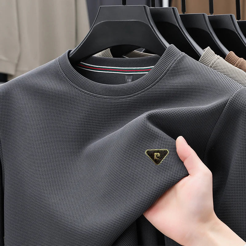 Hot-Selling Man Long-Sleeved Sweatshirt Round Neck Pattern Printing Spring Long-Sleeved T-Shirt Leisure Sports Fashion Mens Wear