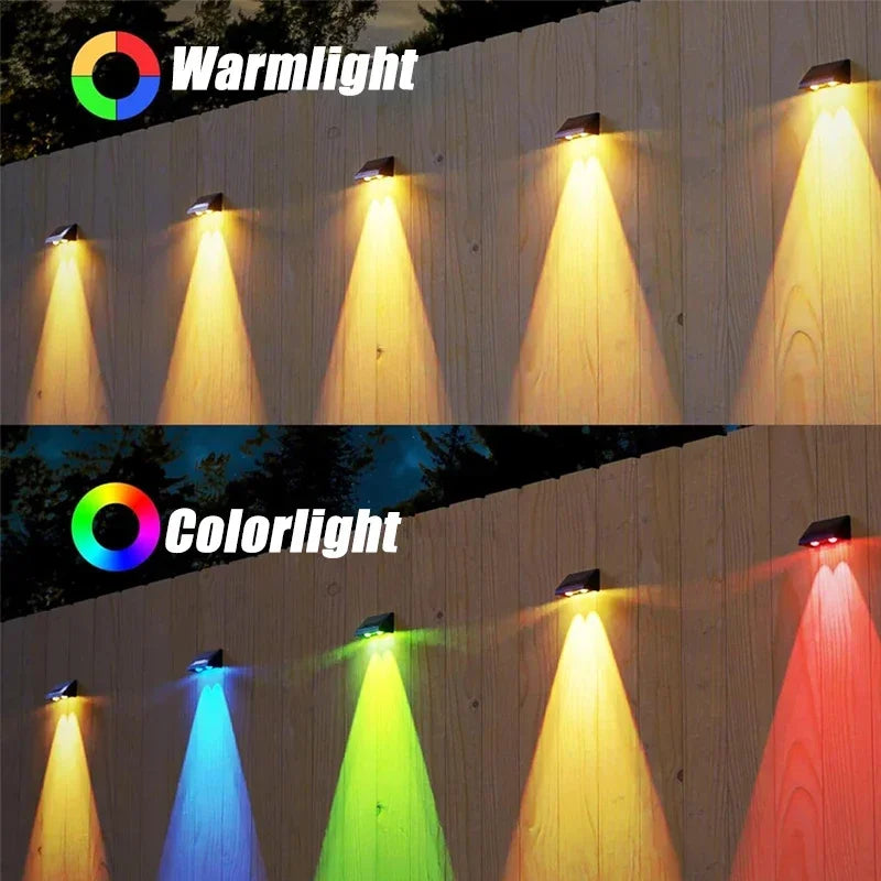 Solar Wall Light Outdoor LED Lamp Waterproof 1/2/3/4LED Beads Solar Powered for Porch Balcony Countyard Wall Fence Decortions