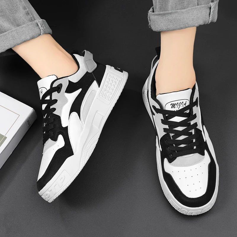 Men's thick-sole casual shoes Four seasons new flat comfort outdoor Fashion walking students soft sole Joker sports board shoes