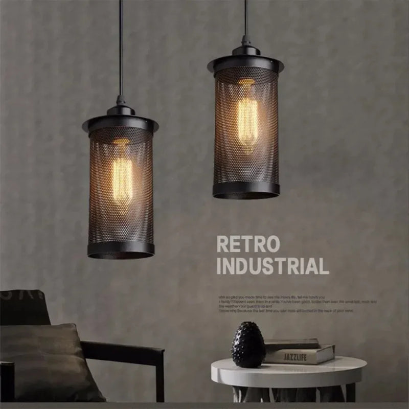 American Industrial Chandelier, Barbed Wire Pendant Light, Retro Loft Lighting for Bar, Staircase, Porch, Aisle Decor