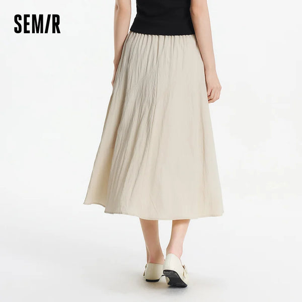 សំពត់នារី Semir ឆ្នាំ ២០២៦ ចង្កេះយឺត រាងដូចខ្សែ អាវរលុង ស្ទីលធម្មតា ទន់ ឆើតឆាយ មានផាសុកភាព ពាក់ប្រចាំថ្ងៃ