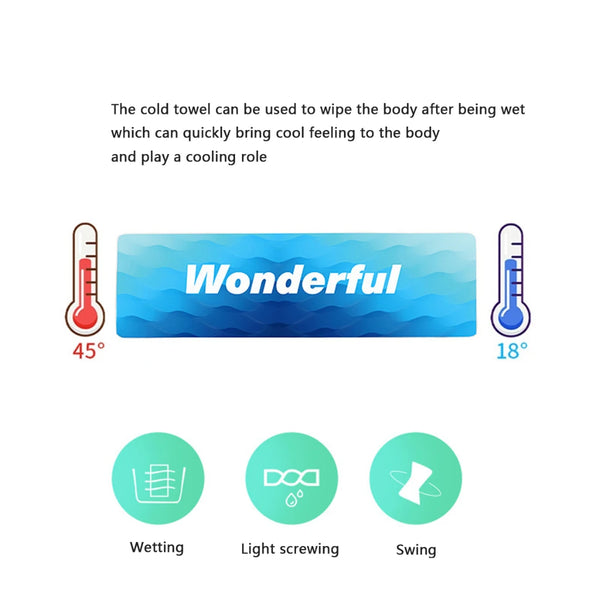 Quick Drying Towel Breathe Cold-feeling Towel Sweat-absorbent Towel For Sports Fitness Running Gym Yoga Soft Microfiber Towel