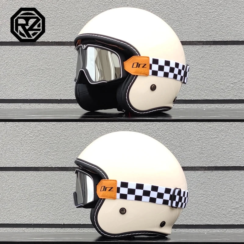 2025 High Quality Retro 3/4 Motorcycle Helmet Capacity de Moto Couple Half Helmet DOTcascos para Motos