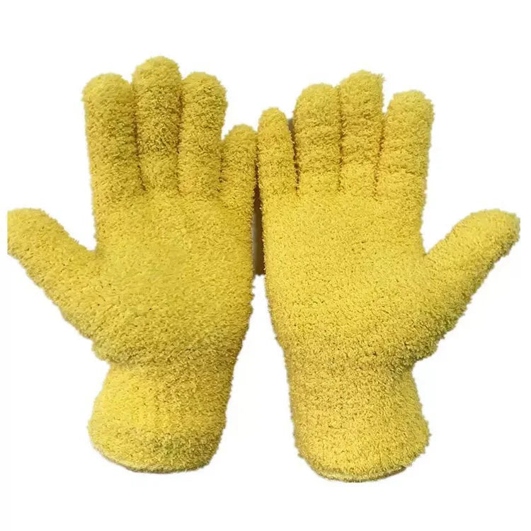 1Pair Cleaning Gloves with Built‑in Gap Brush, Reusable Hand‑Washable for Car Glass, Plants, Sunshade & Household Outdoor Use