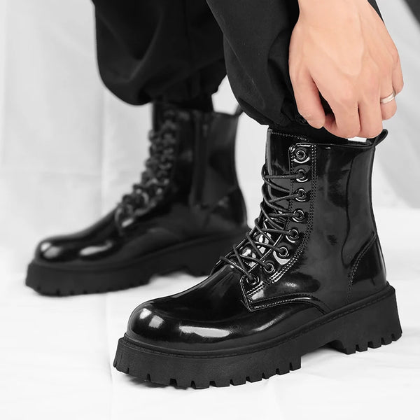 Couples British Casual Boots Soft-Sole Non-Slip Autumn and Winter Unisex High-Top Boots Fashion Versatile Men Outdoor Work Boots