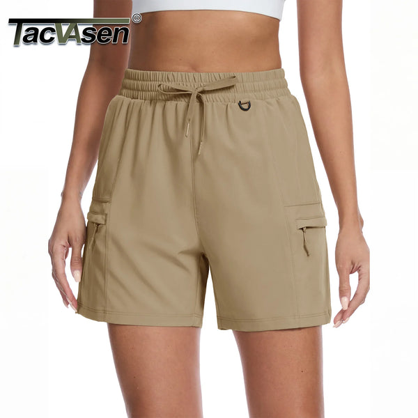TACVASEN Women's 5" Hiking Cargo Shorts UPF 50+ Lightweight Quick Dry Summer Golf Athletic Casual Work Shorts 4 Pockets Outdoor