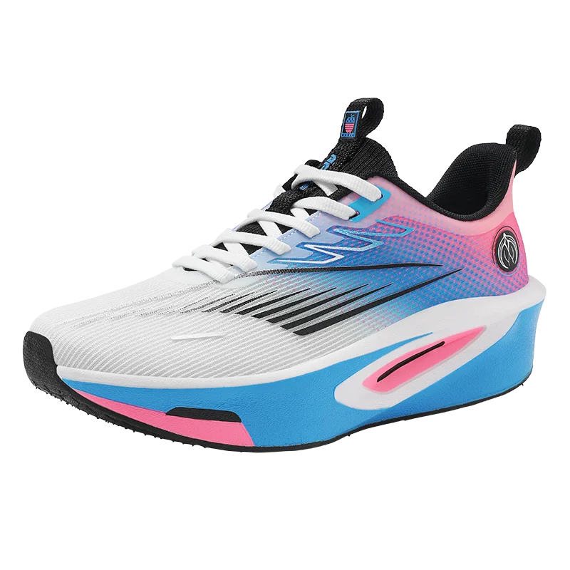 Couple Running Shoes Breathable Mesh Lightweight Cushioning Field Long-distance Running Training Sneakers for Men Women
