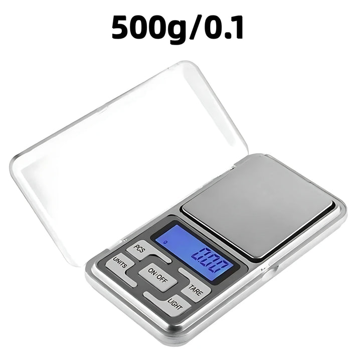 0.01g/500g Jewelry Pocket Scales High Precision Gold Diamond Jewelry weight Balance Electronic Scales Mini Digital Pocket Scales 500 0.1