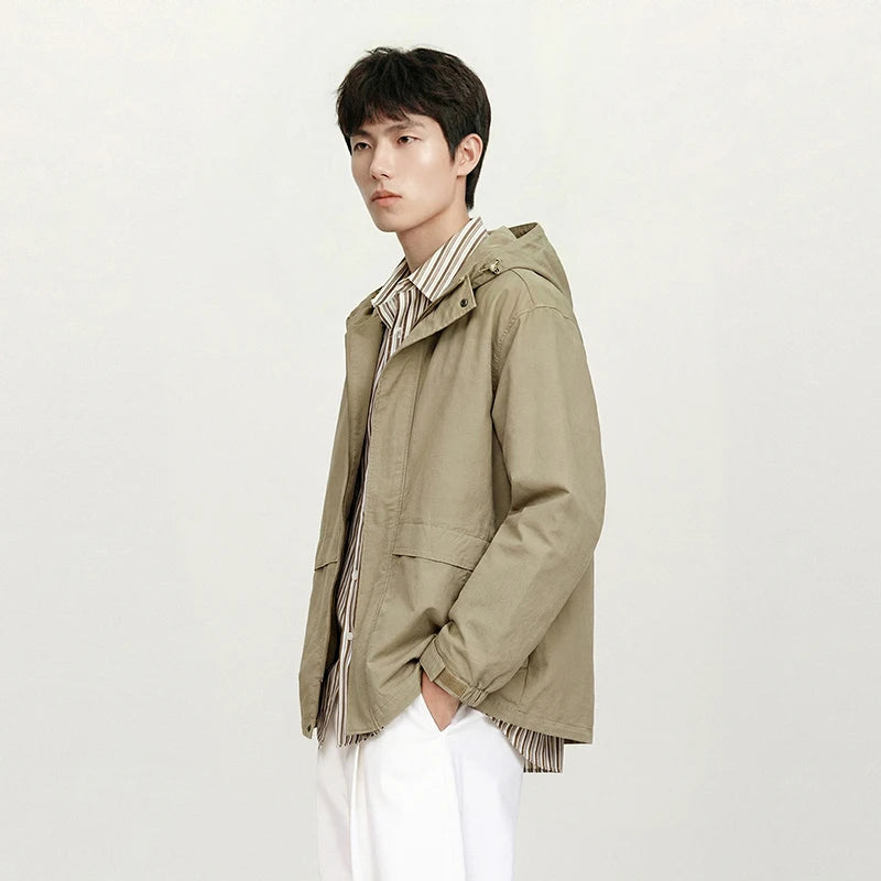 Semir Retro Jacket Men 2026 Spring Denim Light Vintage Loose Hooded Casual Comfortable Fashion Stylish Top