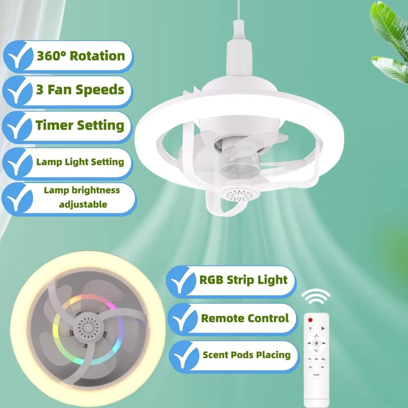 កង្ហារពិដាន JOYINLED កង្ហារភ្លើងពិដាន កង្ហារភ្លើង ជាមួយចង្កៀងបញ្ជាពីចម្ងាយ ស្ងាត់ អាចបន្ថយពន្លឺបាន 360 ដឺក្រេ សម្រាប់បន្ទប់ទទួលភ្ញៀវ បន្ទប់គេង