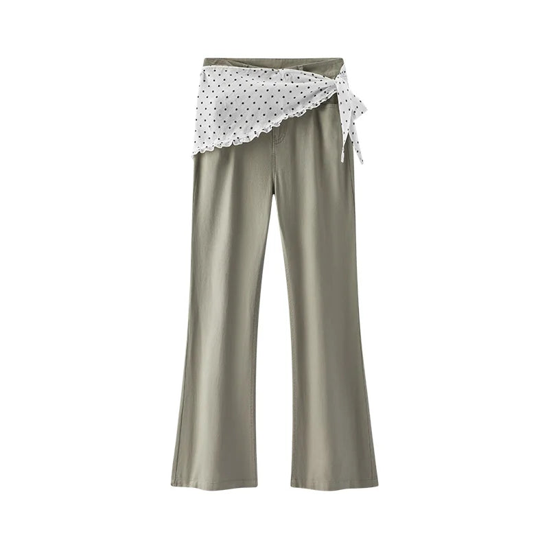 Semir Women Pants Polka 2026 Dot Loose Fit Flared Urban Casual Everyday Style Soft Comfortable Daily Wear Trendy Versatile