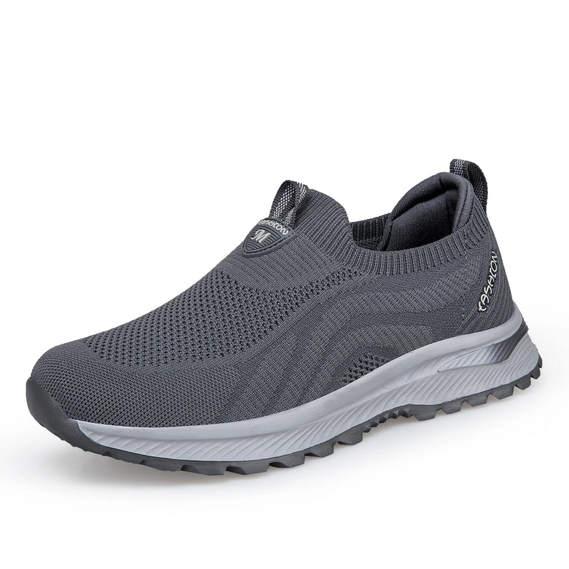 Slip on Walking Shoes for Men Women Breathable Mesh Sneakers Lightweight Non-Slip Casual Athletic Sports Shoes for Elderly
