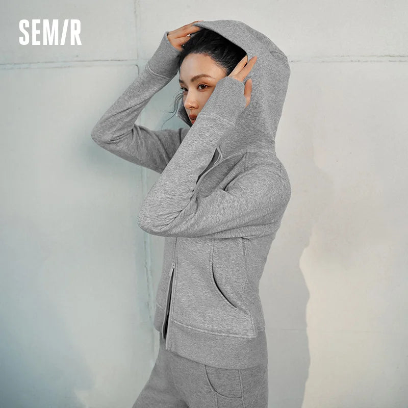 Semir Winter Jacket Women Raglan Sleeve Slim Fleece Lined 2026 New Slim Casual Jacket Women'S Cloth