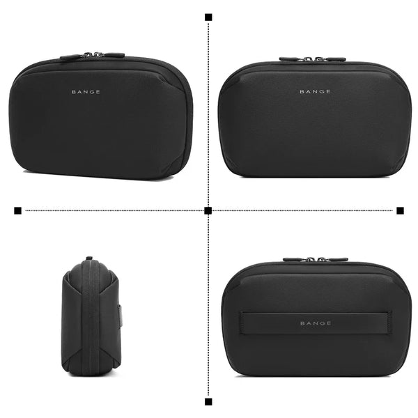 BANGE Travel Electronics Organizer Power Bank Pouch Gadgets Accessorie Case for USB Cable Cords,Hard Drives Storage Bag with YKK